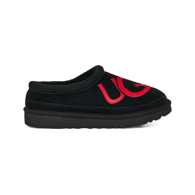 UGG Tasman Logo Slipper Black / Samba Red 1112448-BSMR