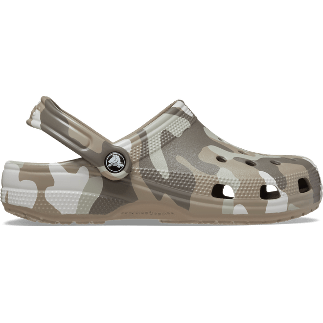 Crocs Unisex Classic Printed Camo Clogs Mushroom / Multi 