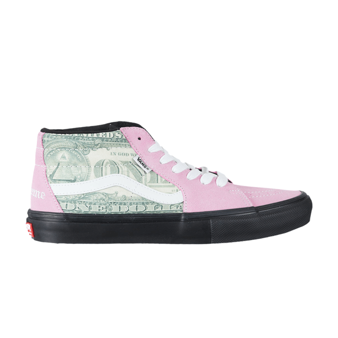 Vans Supreme x Skate Grosso Mid 'Dollar Bill - Pink'  VN0A5FCGPNK