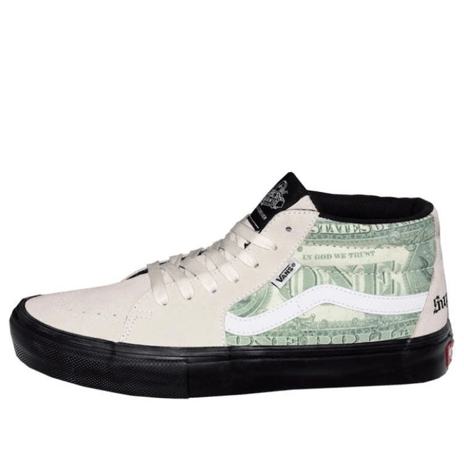 Vans Supreme x Skate Grosso Mid 'Dollar Bill - White'  VN0A5FCGWHT