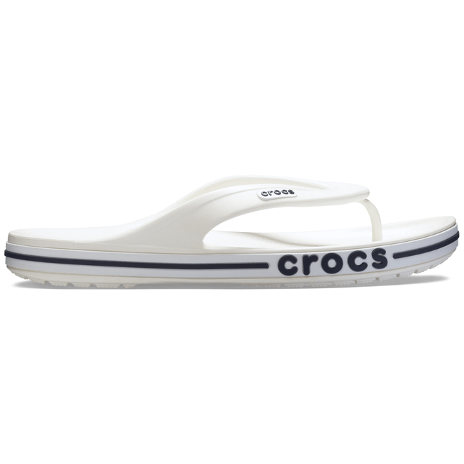 Crocs Unisex Bayaband Flips White / Navy  205393-126