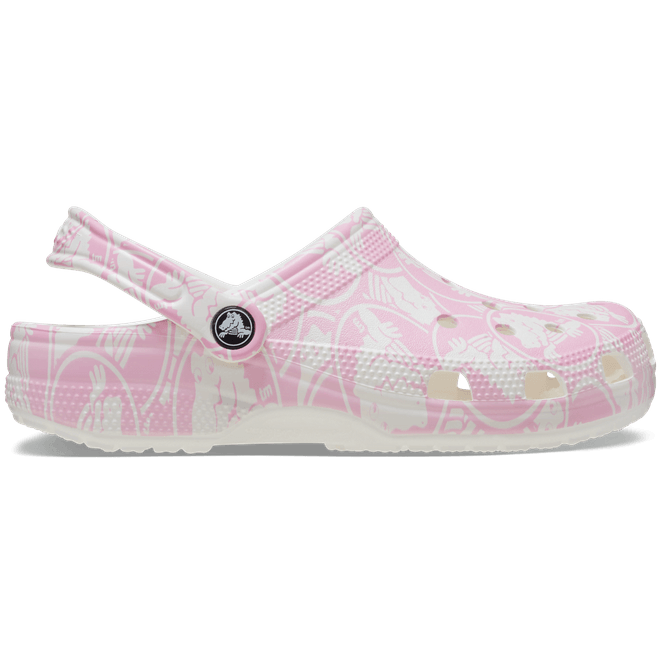 Crocs Unisex Classic Duke Print Clogs Pink Tweed 