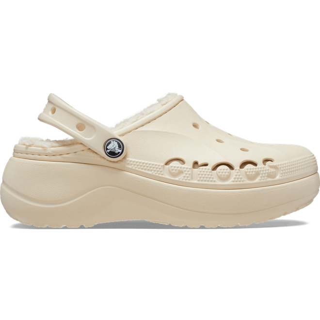 Crocs Women Baya Platform Lined Clogs Winter White  208708-11S