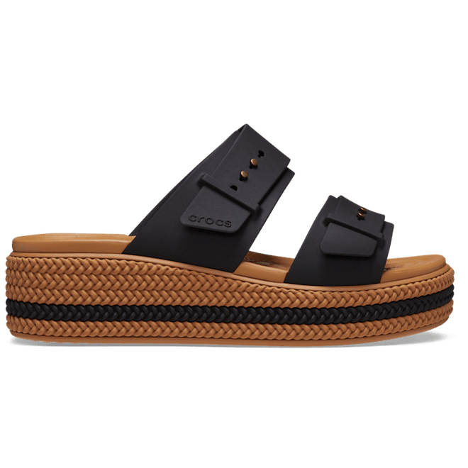 Crocs Brooklyn Woven Buckle SandalBlack  209978-001