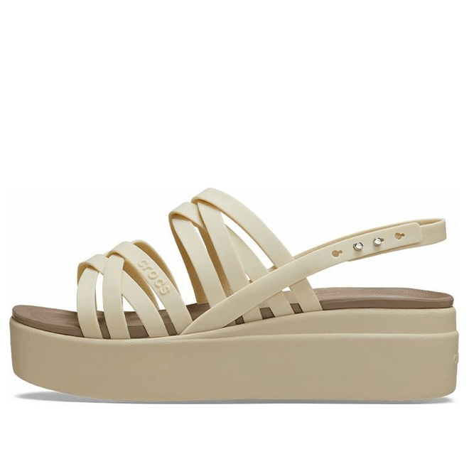  Crocs Brooklyn Strappy Low Wedge 'Bone'