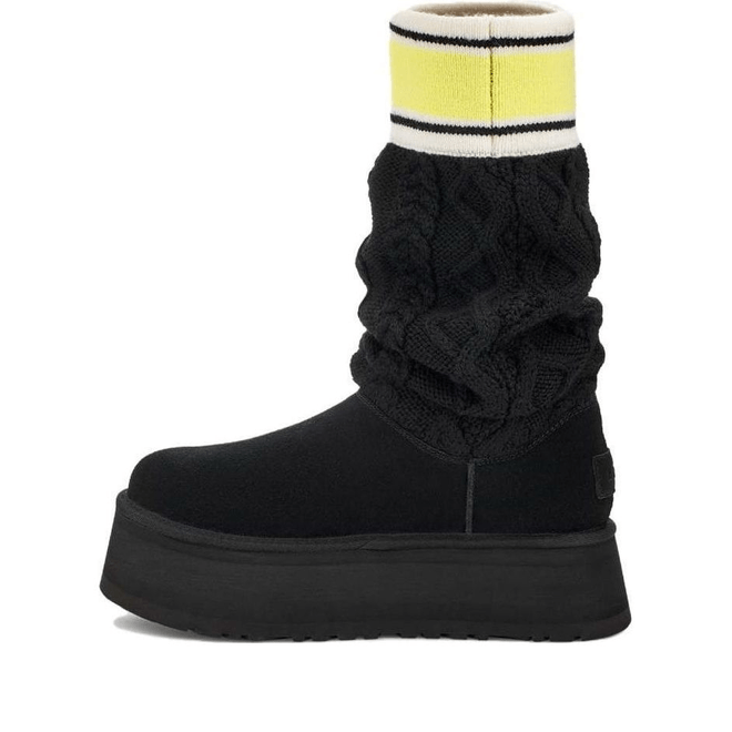  UGG Classic Sweater Letter Boot 'Black'