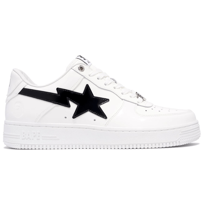 A Bathing Ape Bape Sta #2 White Patent 1K30-191-302-WHT/1K30-291-302-WHT/001FWK301302M_WHT