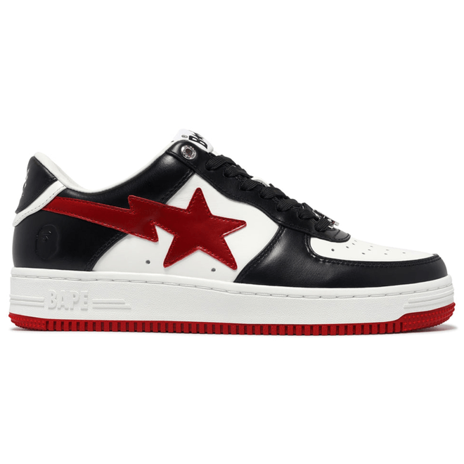 A Bathing Ape Bape Sta #3 M2 White Black Red 1K30-191-303-BLK/1K30-291-303-BLK/001FWK301303_BLK