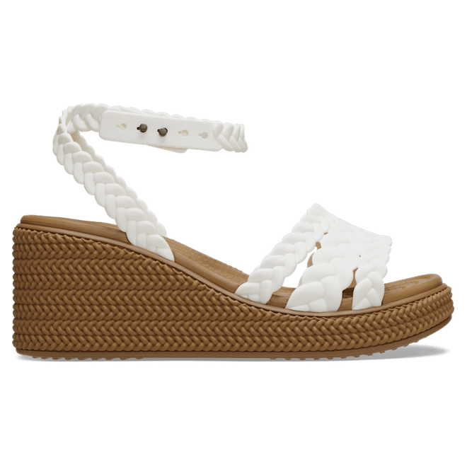 Crocs Brooklyn Woven Ankle Strap SandalChalk  209994-0WV