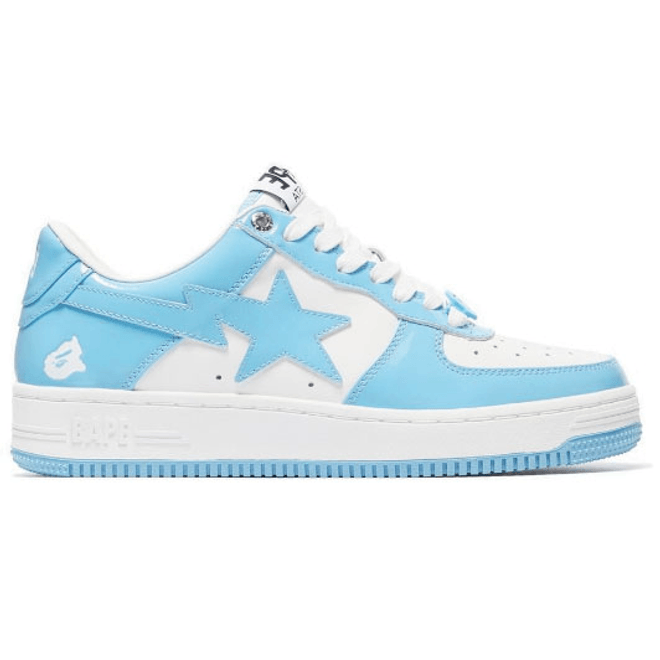 A Bathing Ape Bape Sta Patent Leather Blue White