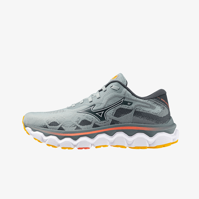 Mizuno Wave Horizon 7 Gray Mist/ White/ Hot Coral J1GD242621