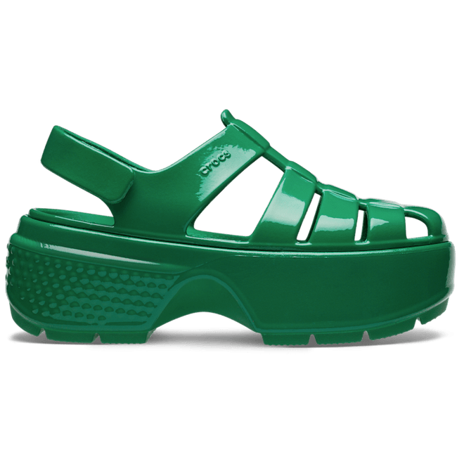 Crocs Stomp Fisherman High Shine SandalGreen Ivy  210057-3WH