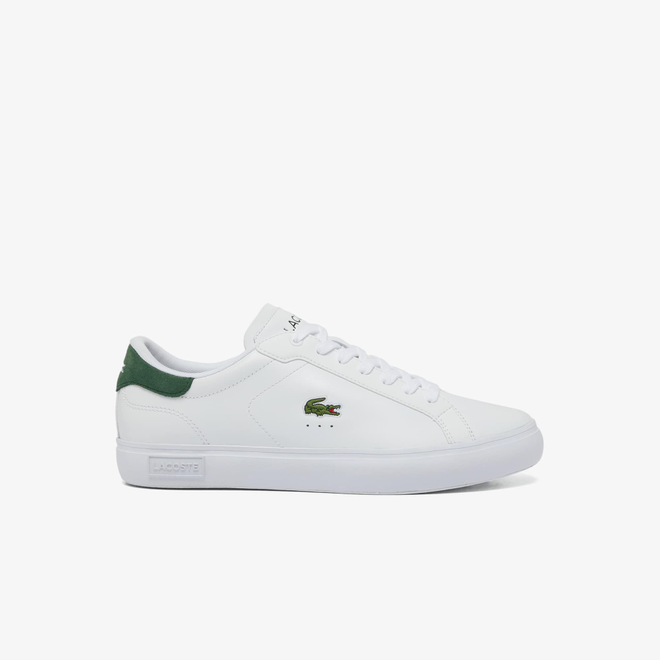 Lacoste Men's Powercourt Logo Tongue Leather Trainers 48SMA0001-1R5