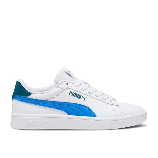 Puma Smash 3.0 Leather Big Kid 'White Hyperlink Blue Green' 