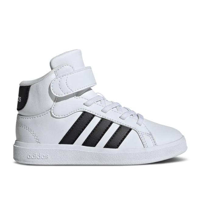 adidas Grand Court Mid K 'White Black' 