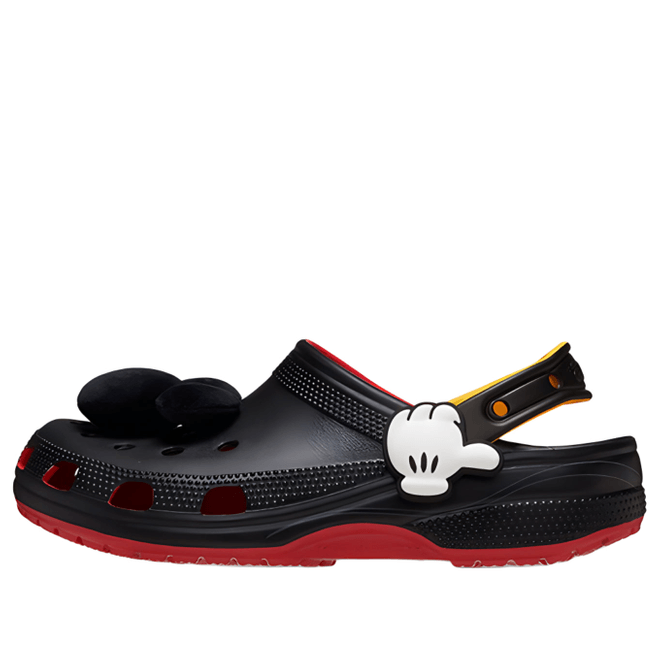  Crocs x Mickey Mouse Classic Clogs 'Black Red' 209895-8C1