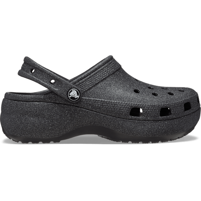 Crocs Classic Platform Glitter ClogsBlack 