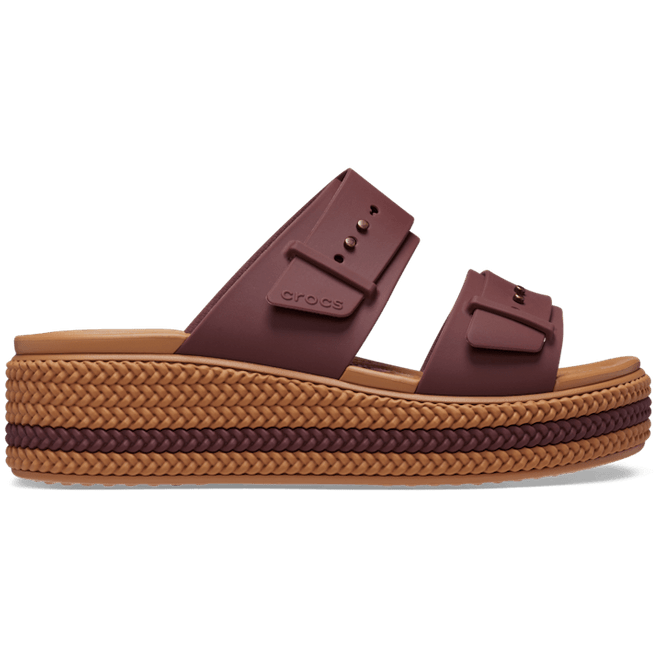 Crocs Brooklyn Woven Buckle SandalDark Clay  209978-2FL