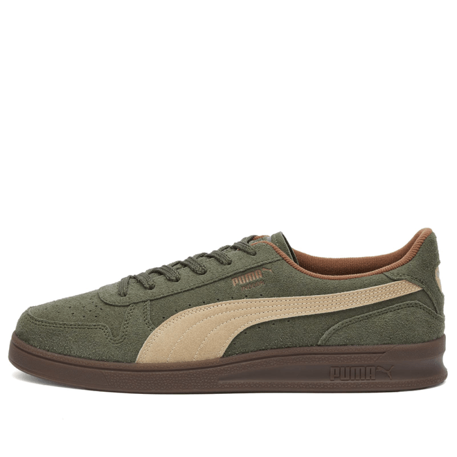 Puma Indoor R-Suede in Dark Olive/Prairie Tan 398531-01