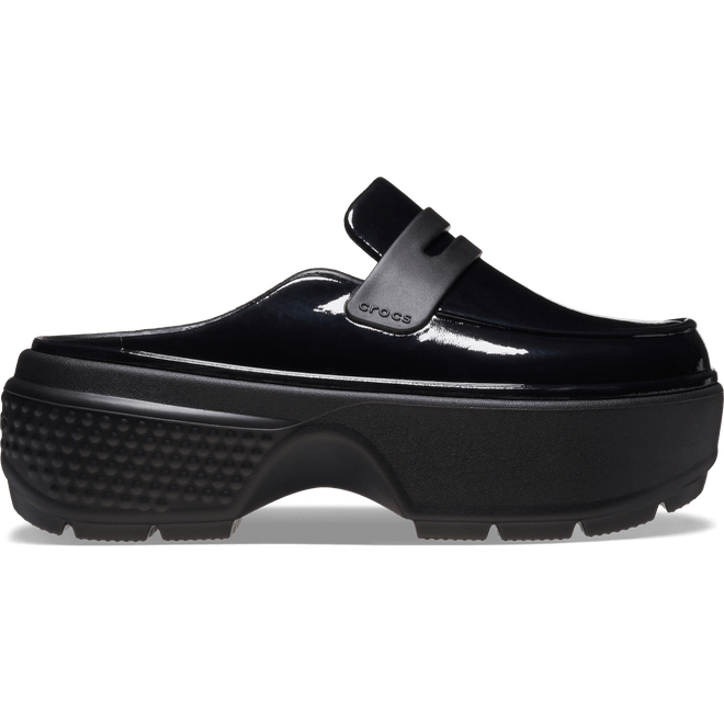 Crocs Unisex Stomp High Shine Loafer Clogs Black  210659-001