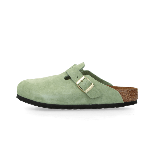 Birkenstock Boston Soft Footbed Suede Leather "Green Tea" 1027950