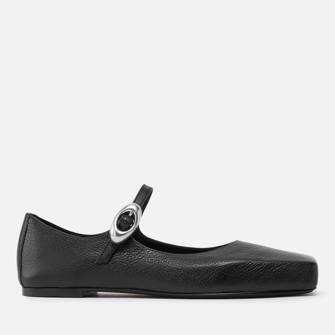 Alexander Wang Billie Leather Mary Jane Flats Black