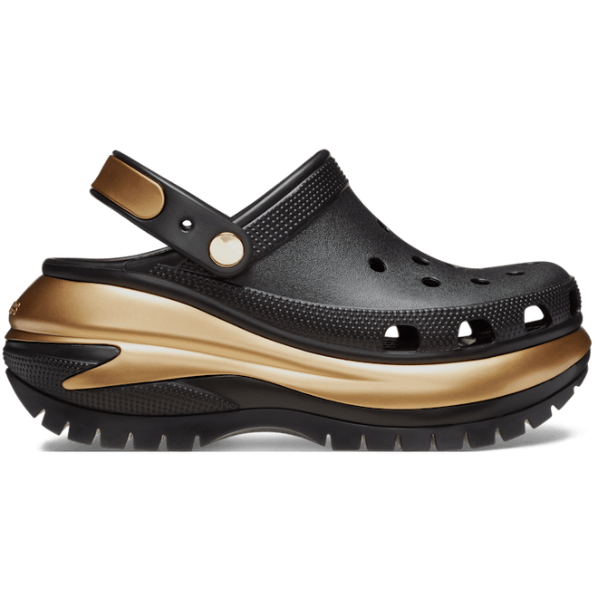 Crocs Mega Crush Metallic ClogsBlack / Gold 