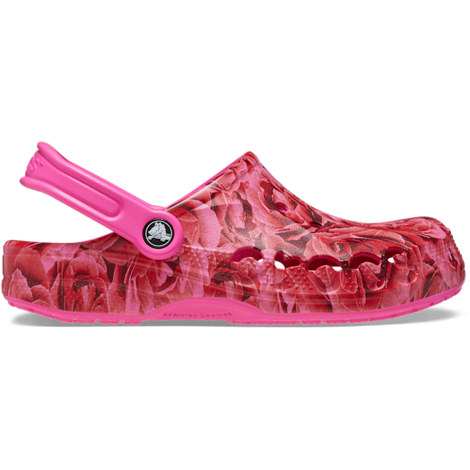 Crocs Unisex Baya Floral Clogs Electric Pink 