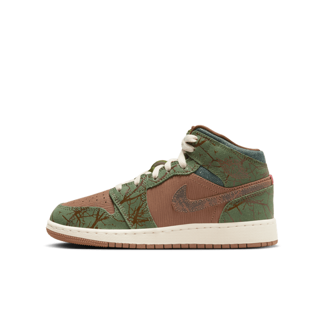 Air Jordan Air Jordan 1 Mid GS 'Treeline'  FQ8101 200