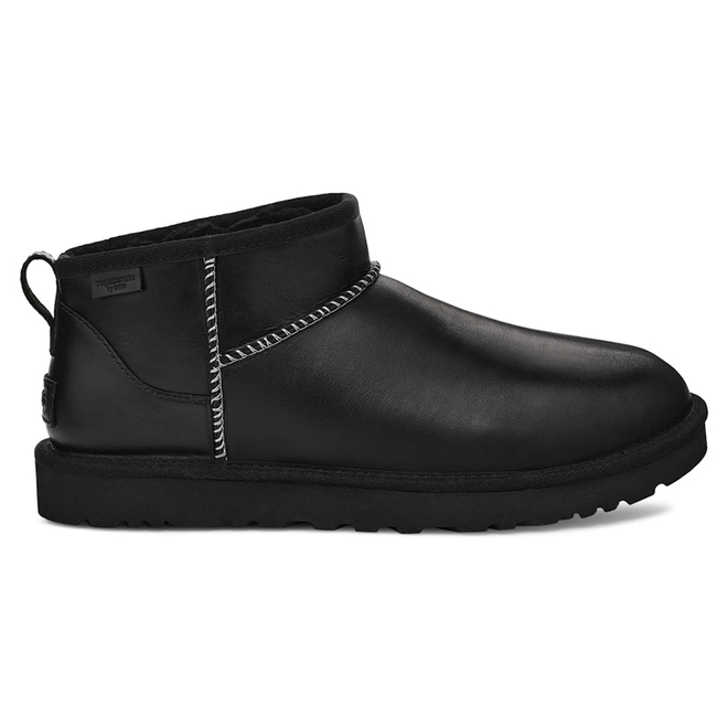 UGG® Classic Ultra Mini Leather Regenerate Boot Black 1158191-BLK