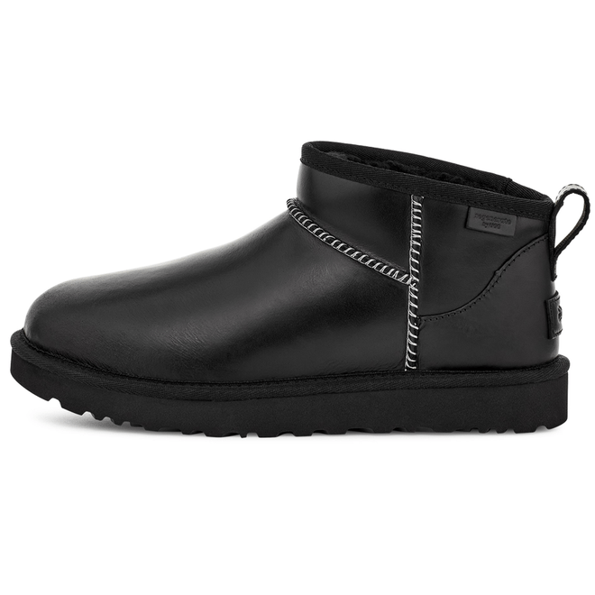 UGG® Classic Ultra Mini Leather Regenerate Boot Black 1163490-BLK