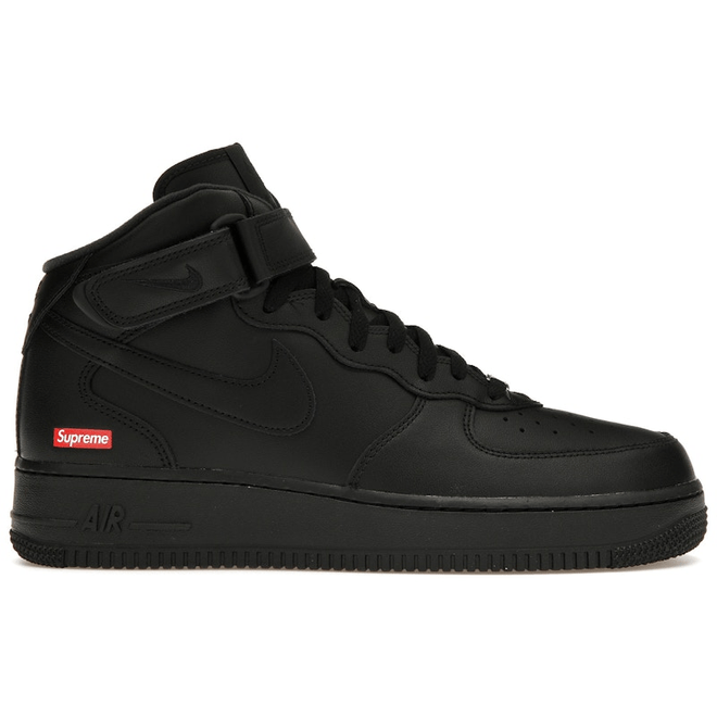 Nike Supreme x Air Force 1 Mid 'Box Logo - Triple Black'  FZ8784 001