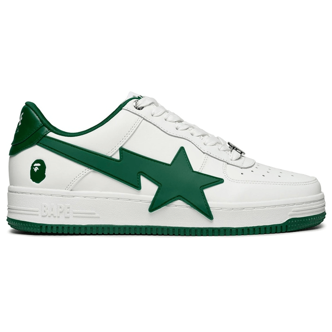 A Bathing Ape Bape Sta OS #2 White Green 1K20-191-314-GRN/1K20-291-313-GRN/001FWK201314-GRN/