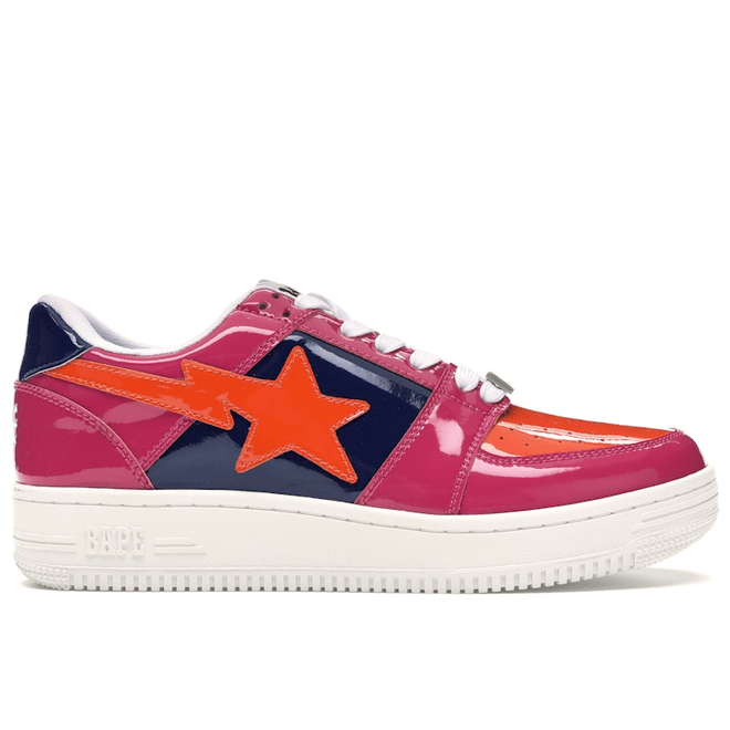 A Bathing Ape Bape Sta Low Color Block Pink Orange Navy 1F80191001-PNK