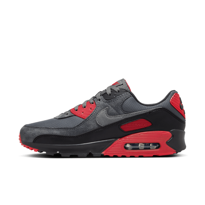 Nike Air Max 90 Smoke Grey Fire Red DM0029-007