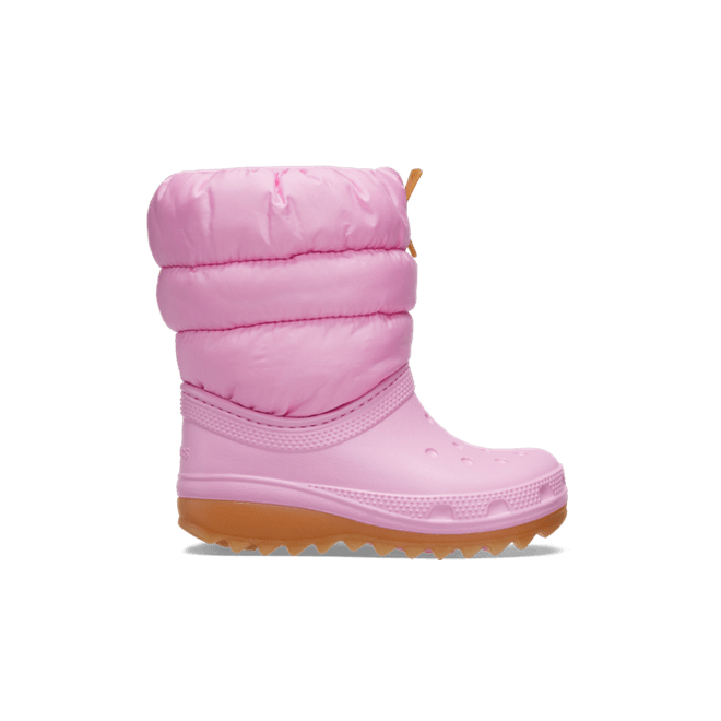 Crocs Kids Classic Neo Puff Boot Boots Pink Tweed / Gum 