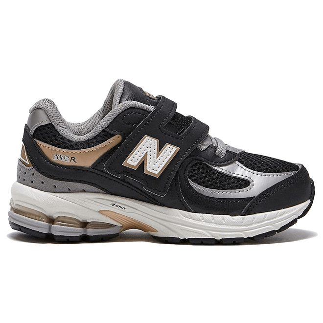 New Balance 2002R Hook & Loop Black Sea Salt Gold (PS)