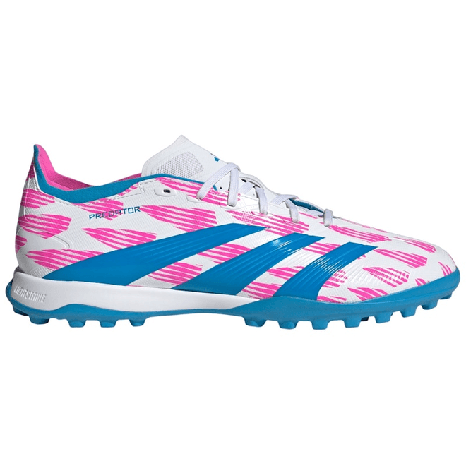 adidas Predator League Turf Cloud White Solar Blue Solar Pink