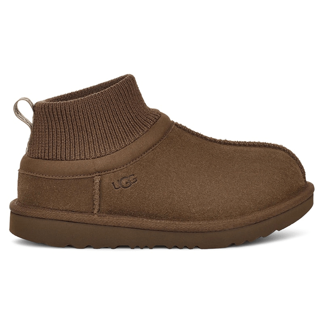 UGG® Classic Ultra Mini Stretch Cuff Boot Kids Hickory 1157702K-HCK