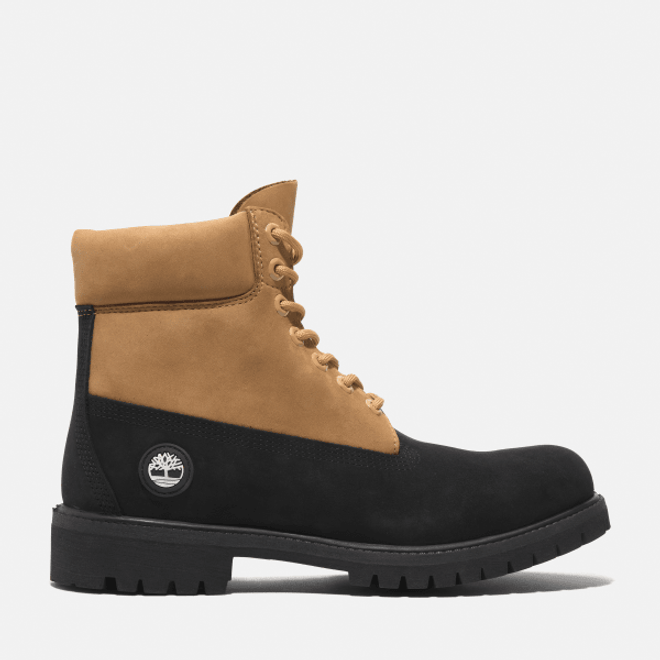 Timberland 6 Inch Waterproof Boot black nubuck w wheat TB0A2P6WEMJ