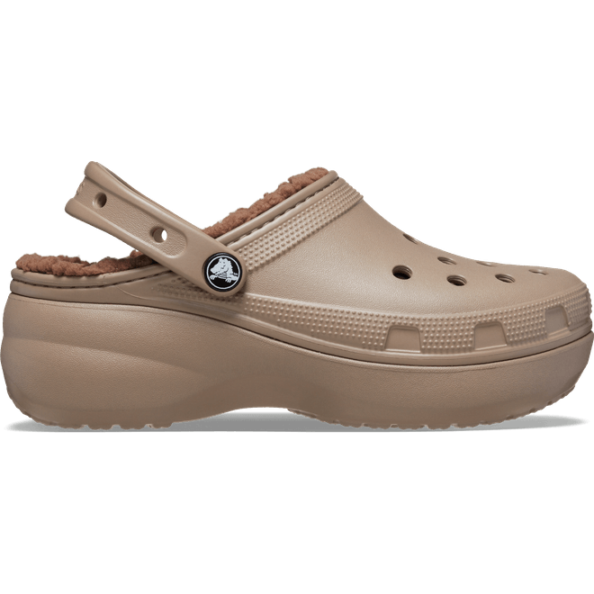 Crocs Women Classic Platform Lined Clogs Mushroom 