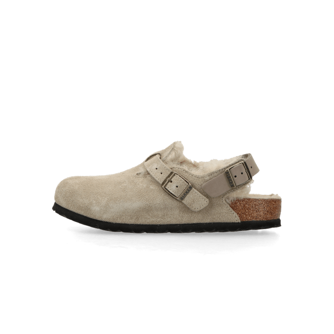 Birkenstock Tokio Inside Shearling Suede Leather/Fur "Taupe" 1028327