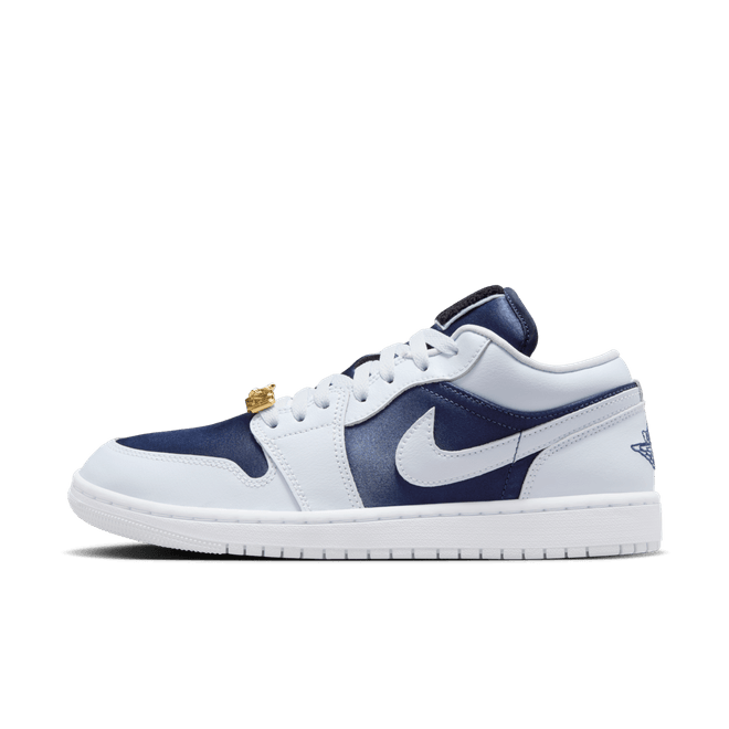 Air Jordan 1 Low SE Football Grey White Gym Red Midnight Navy (Women's) FZ8778-044