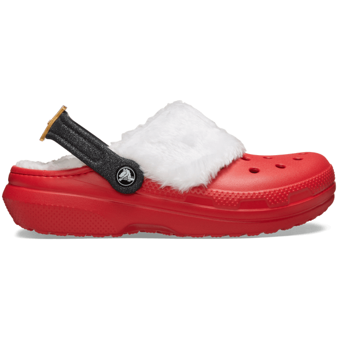 Crocs Unisex Classic Lined Santa Clogs Varsity Red / Multi 