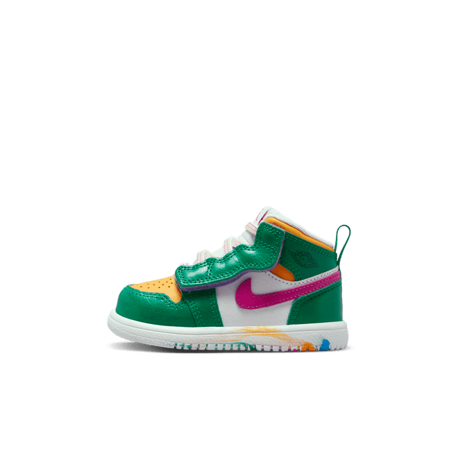 Air Jordan 1 Mid ALT Malachite White University Gold Active Pink (TD) DZ5536-300