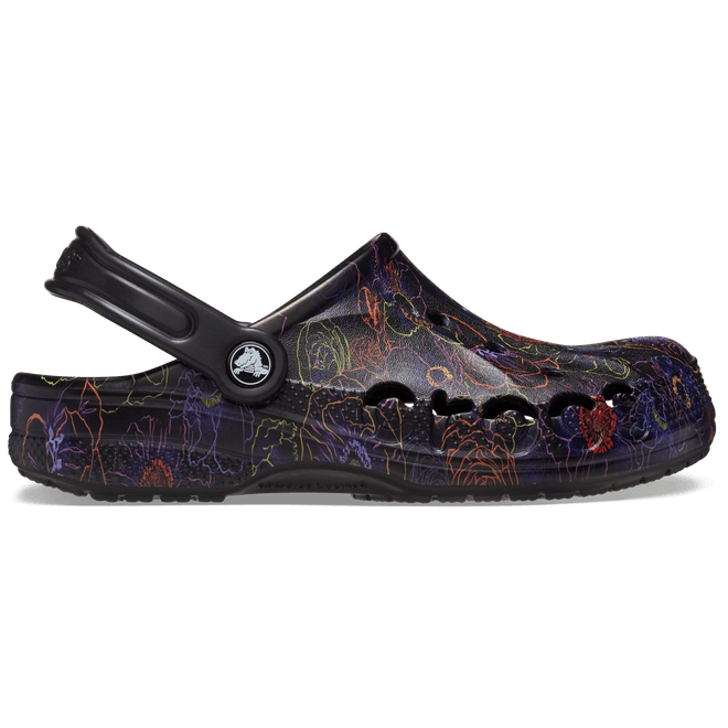 Crocs Unisex Baya Floral Clogs Black 