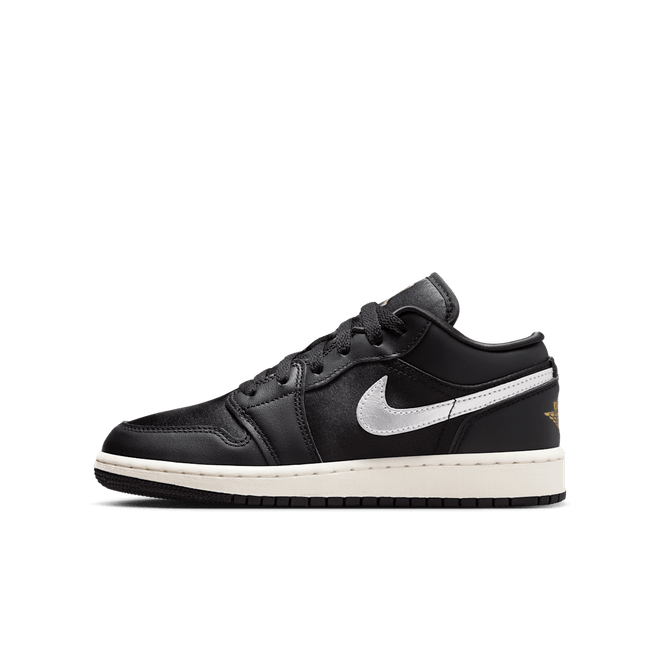 Air Jordan 1 Low SE Black Silver Sail Gold (GS) FZ3921-001