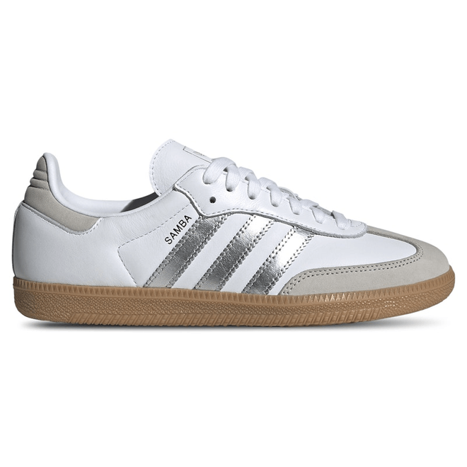 adidas Samba OG White Silver Metallic Grey (Women's) JI2725