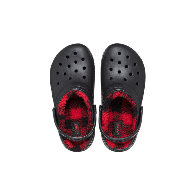 Crocs Kids Classic Lined Buffalo Check Clogs Black  210767-001