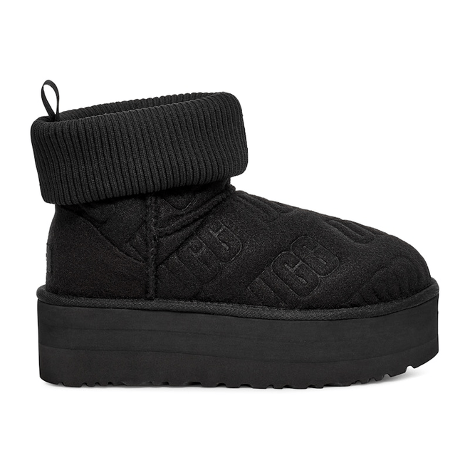 UGG Classic Mini Platform Felted Boot Black (Women's) 1144047-BLK